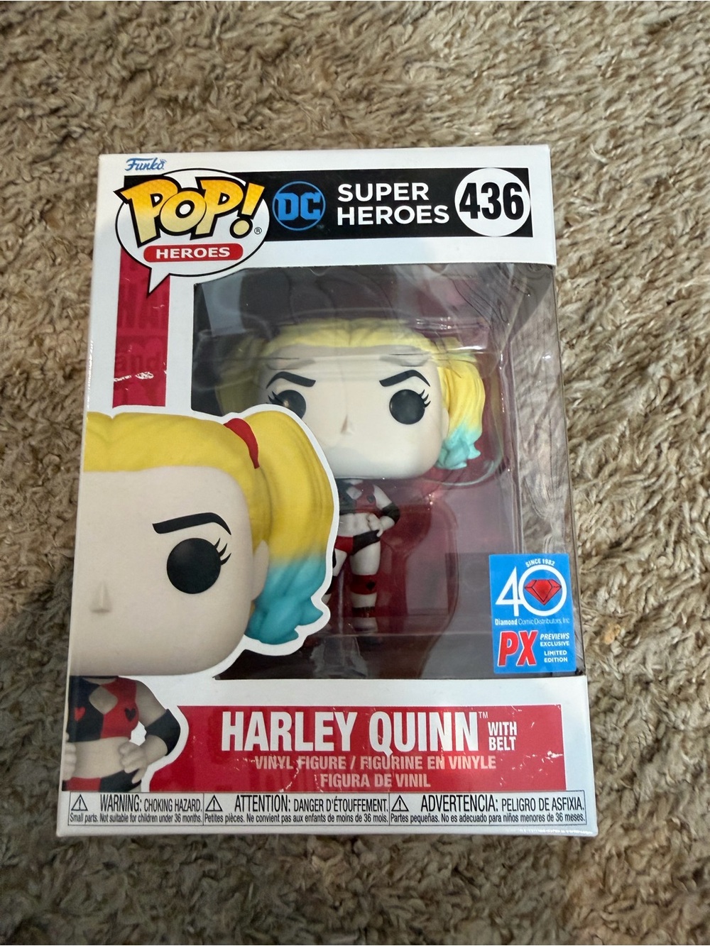 Funko Pop! Harley Quinn Blonde with Blue and Pink Tips